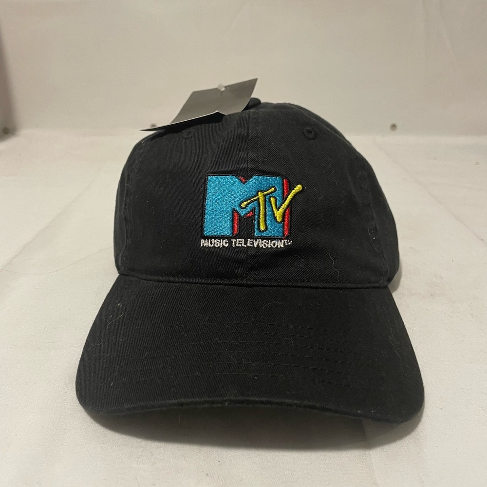 MTV - Logo - Baseball Cap/Hat - Black - Adjustable Strap - 2021 - Viacom NWT